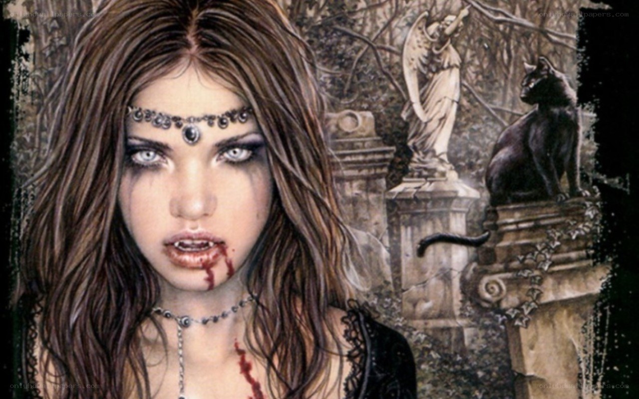 vampire woman in graveyard