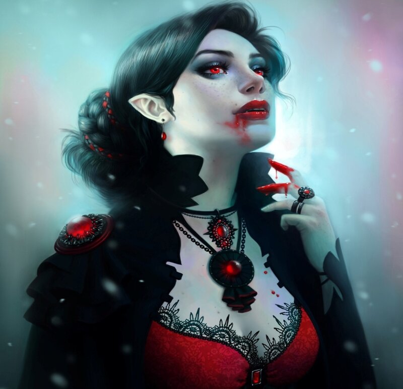 Vampire Woman in Snow