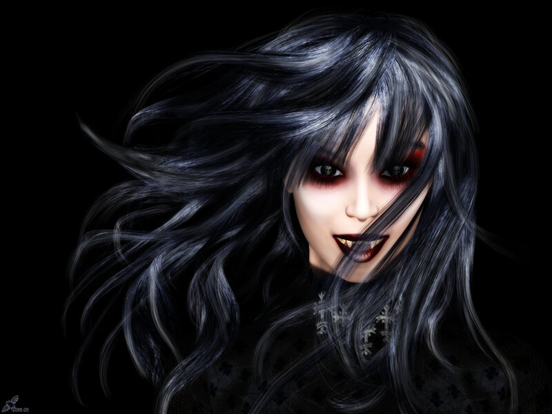 vampire woman with dark hair