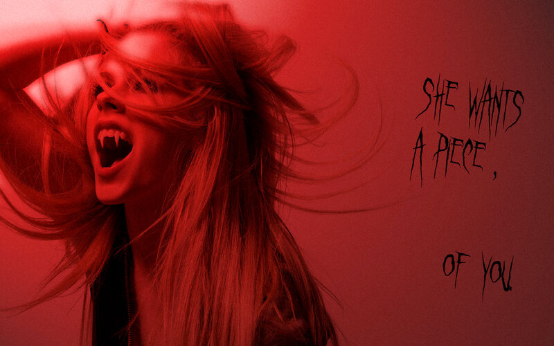 vampire woman with fangs