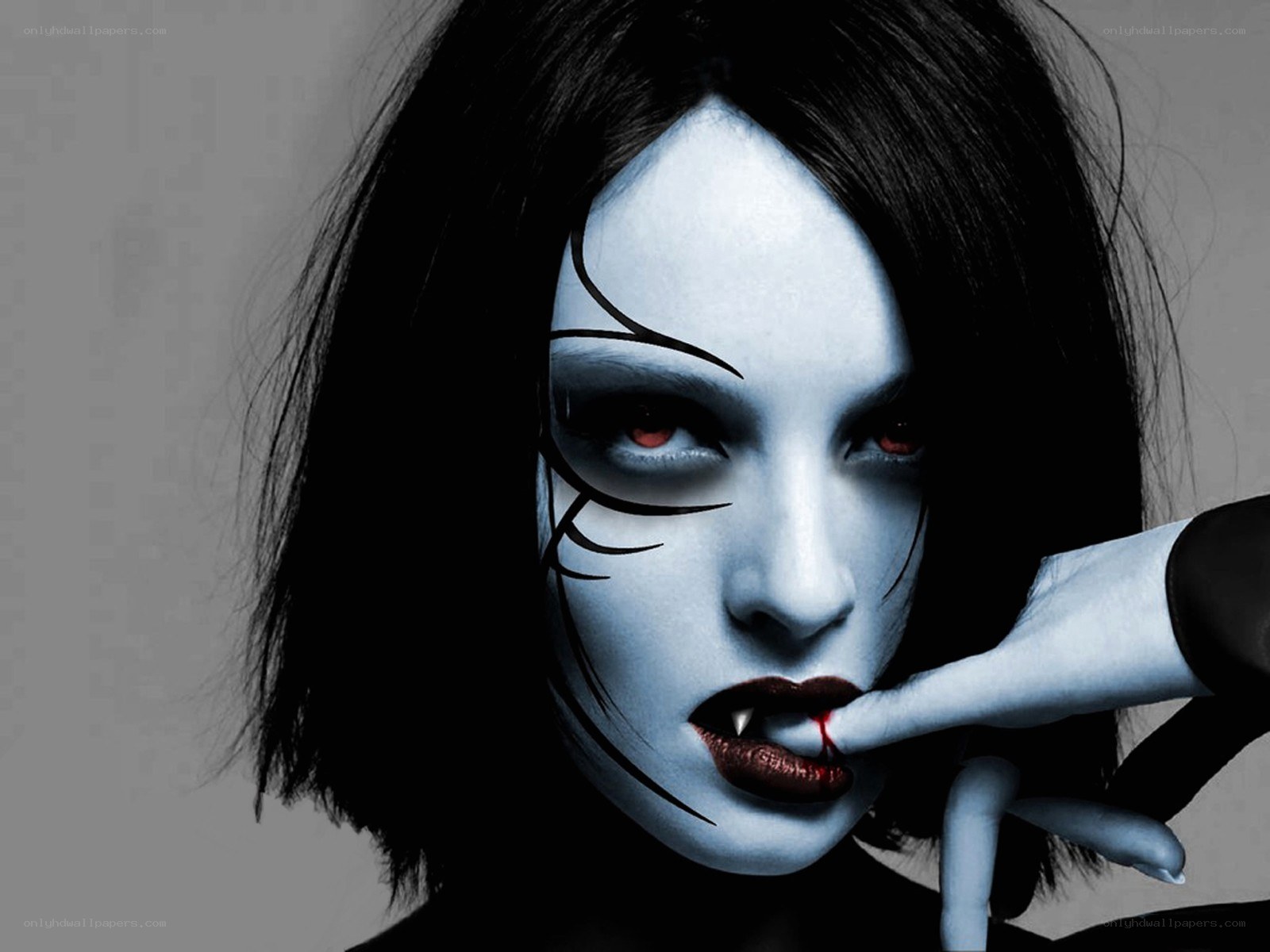 vampire woman with fangs