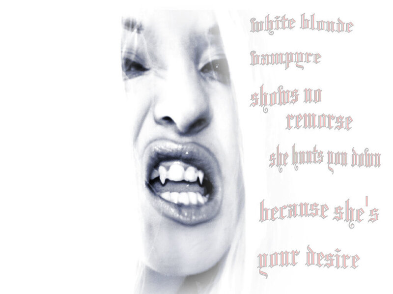 vampire woman with fangs