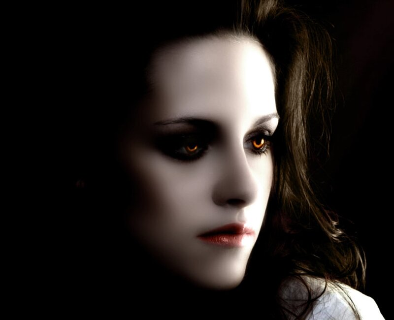 vampire woman with glowing eyes