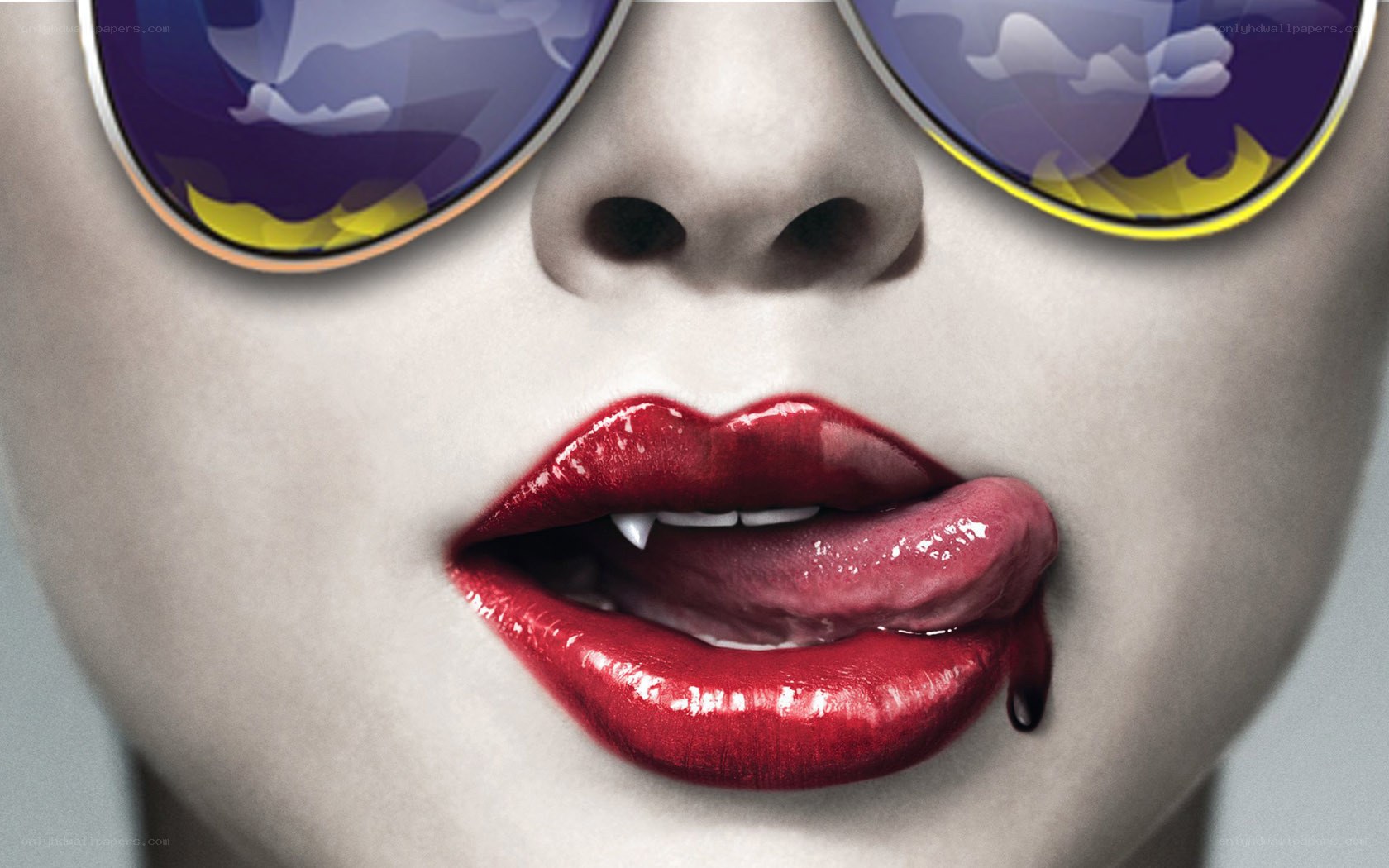 vampire woman with sunglasses