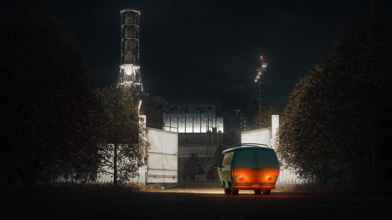 Van at Nuclear Plant