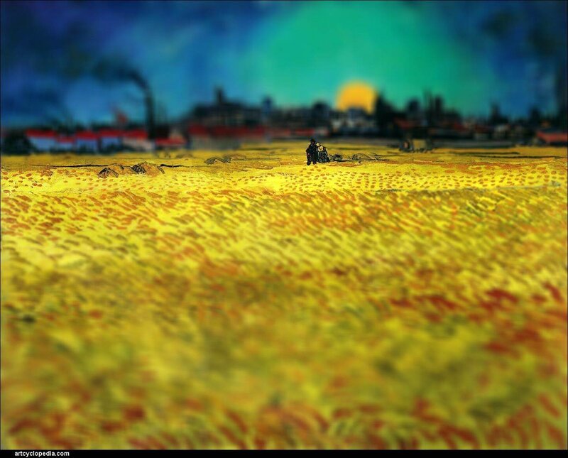 Van Gogh-inspired wheat field