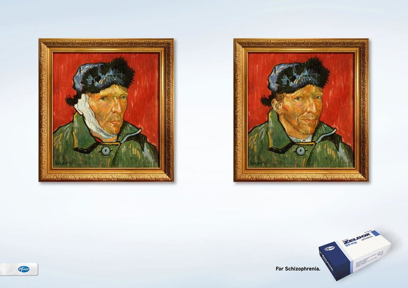 Van Gogh self-portrait ad
