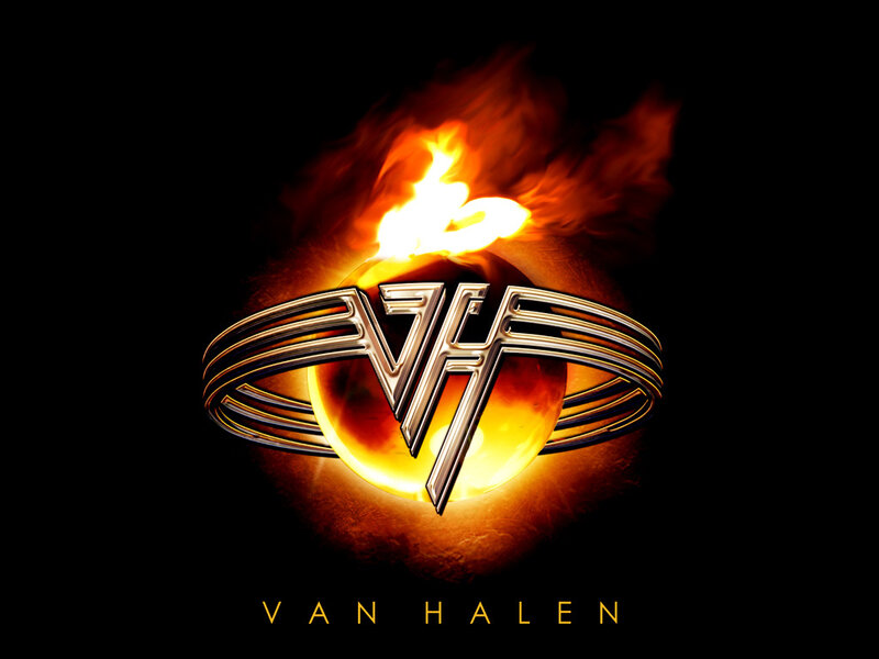 Van Halen Logo — Black, Dramatic, Digital Art, Flames, Fireball
