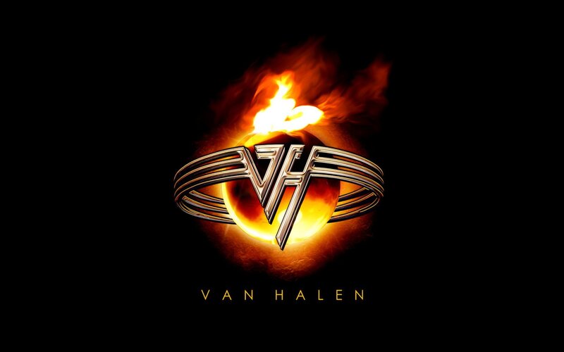 Van Halen Logo — Black, Dramatic, Digital Art, Flames