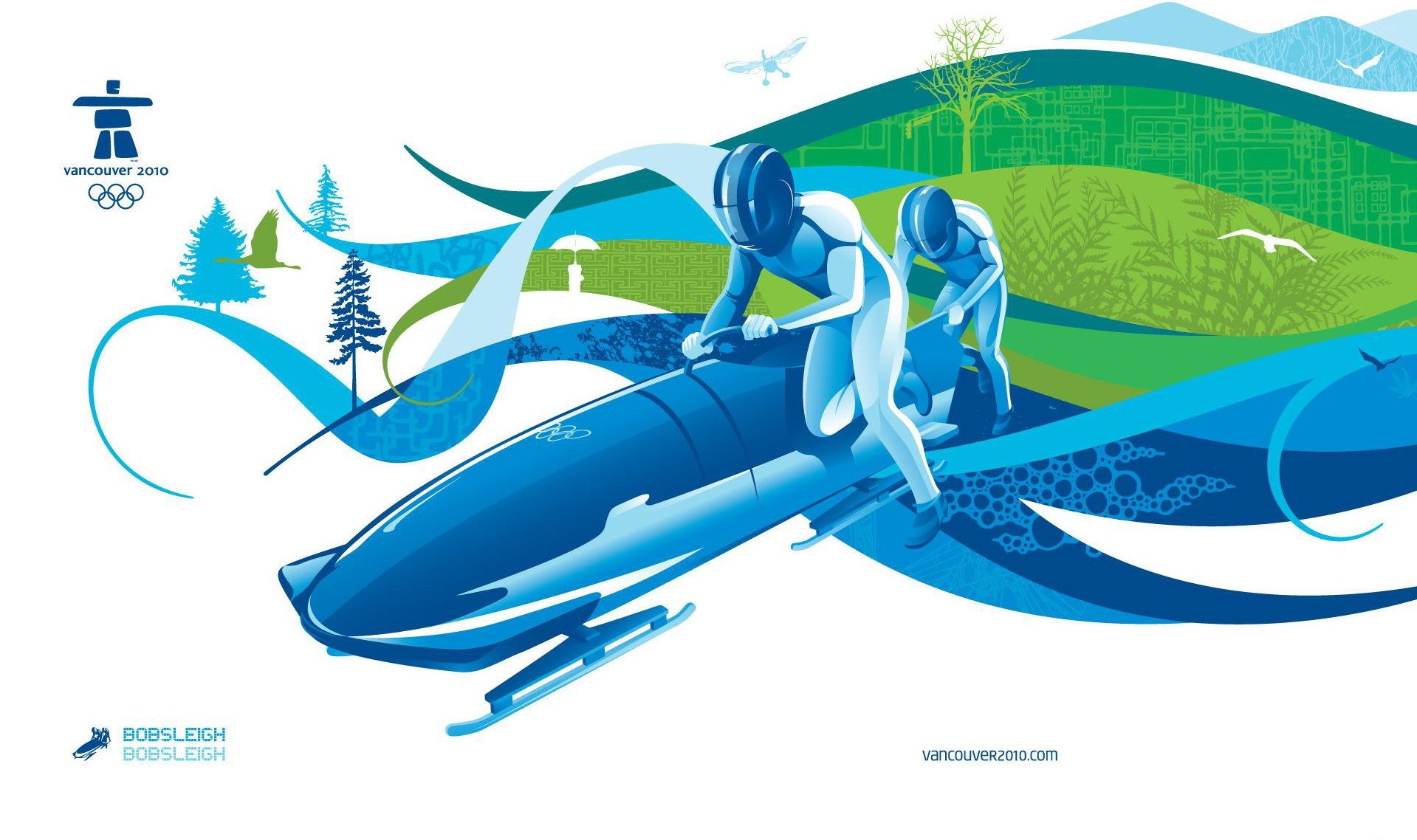 Vancouver 2010 bobsleigh poster