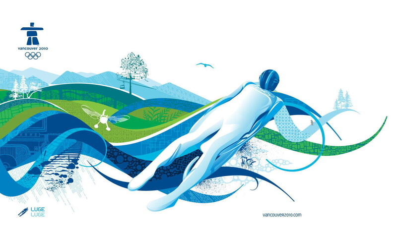 Vancouver 2010 Luge Poster