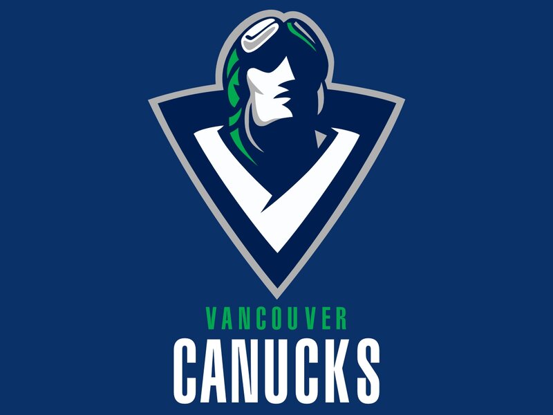 Vancouver Canucks Logo — Blue, Bold, Vector Art, Shield