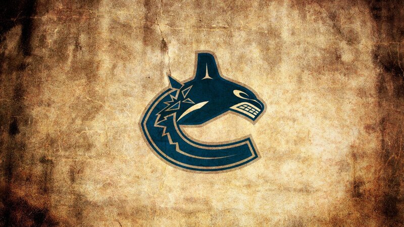 Vancouver Canucks logo on vintage background