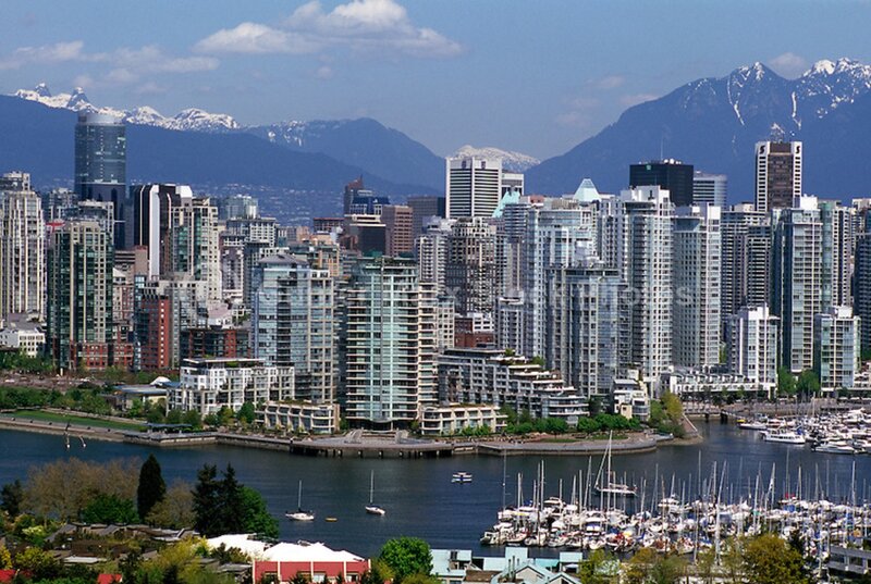 Vancouver City Skyline — Blue