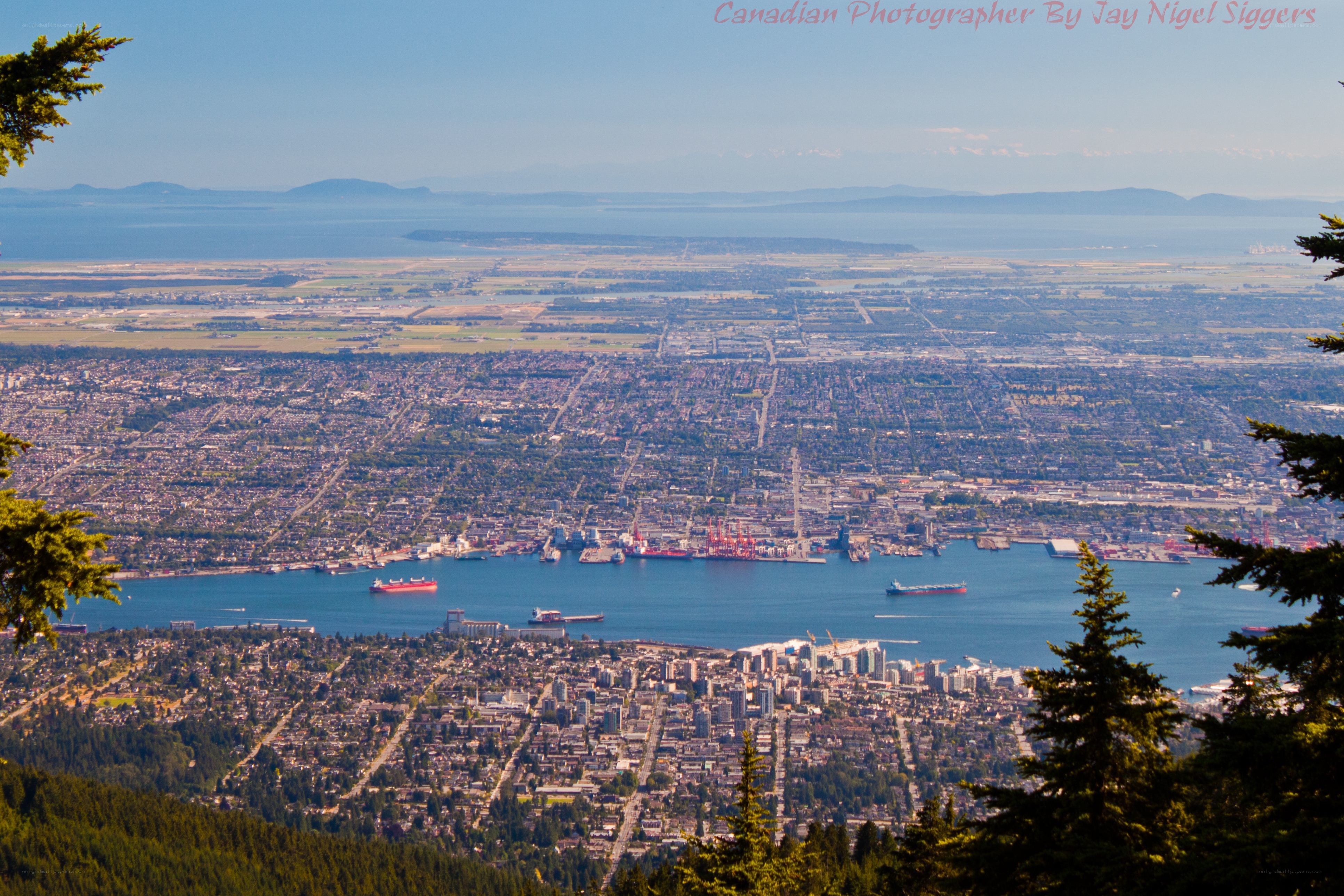 Vancouver cityscape from a hill