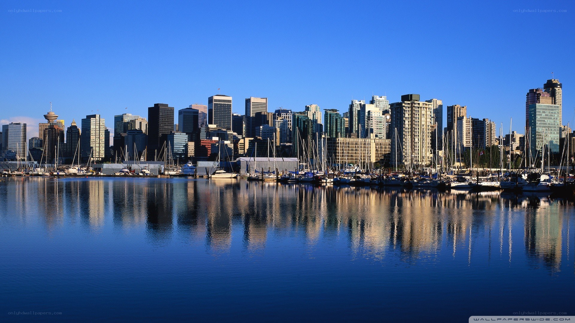 Vancouver skyline at dawn