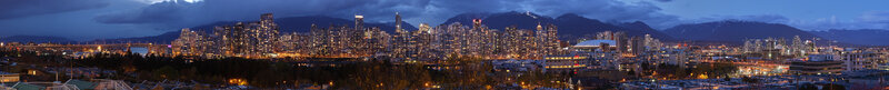 Vancouver Skyline at Dusk — Blue, Dramatic