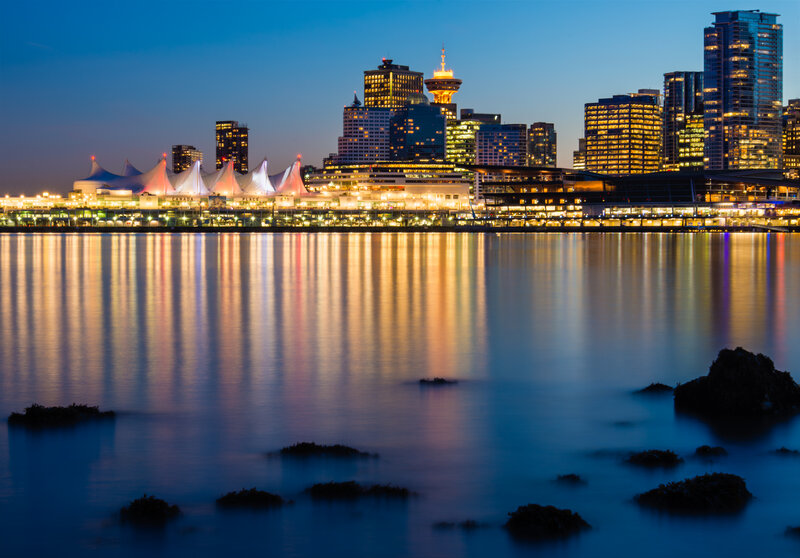 Vancouver Skyline at Dusk — Blue, Serene