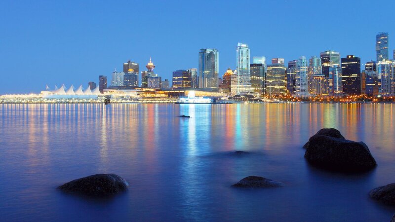 Vancouver Skyline at Dusk — Blue