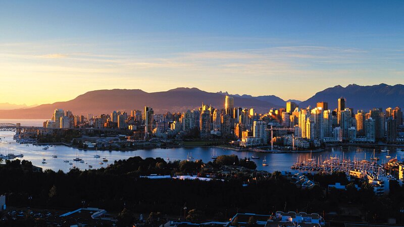 Vancouver Skyline at Sunset — Blue