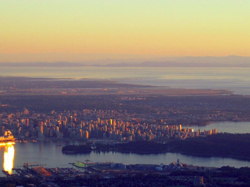 Vancouver Skyline at Sunset — Orange