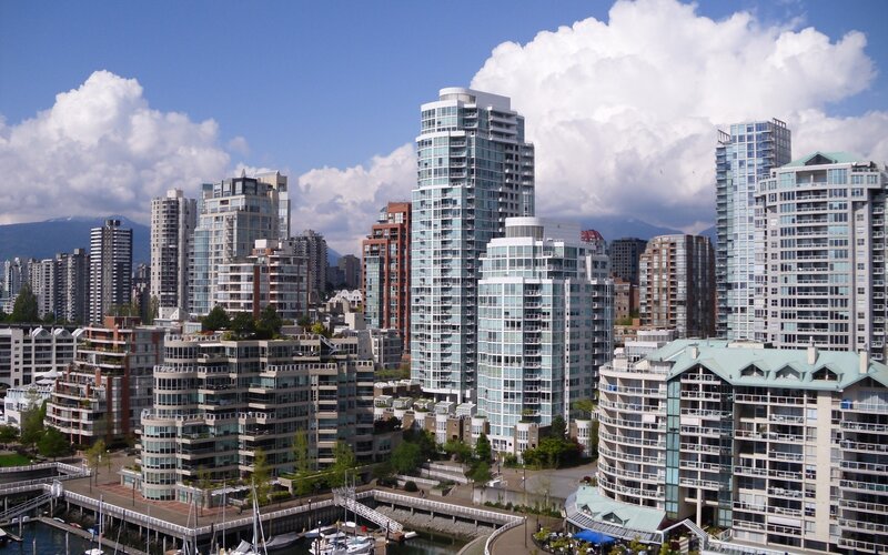Vancouver skyline with modern high-rises