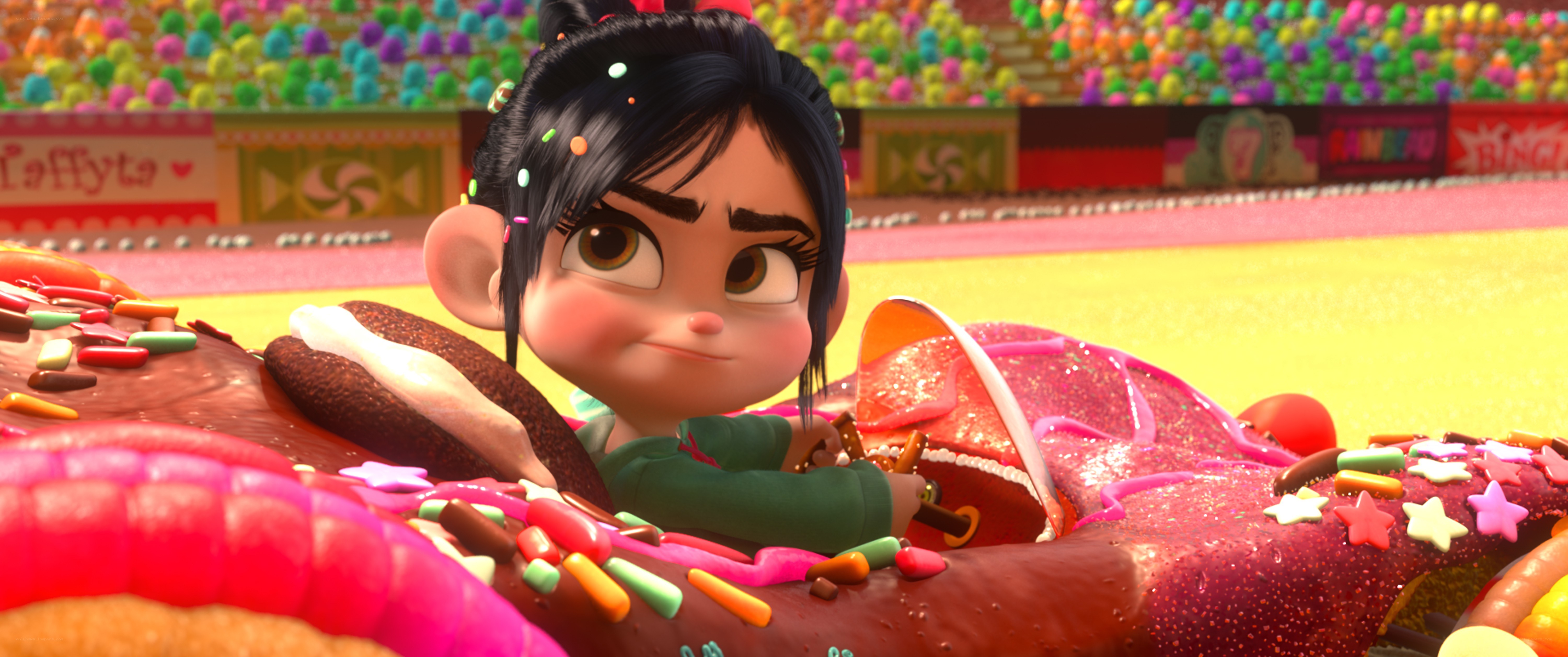 Vanellope in candy car