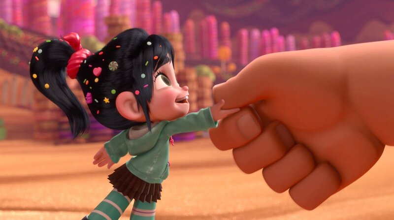 Vanellope reaching for a hand