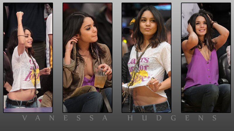 Vanessa Hudgens at basketball game