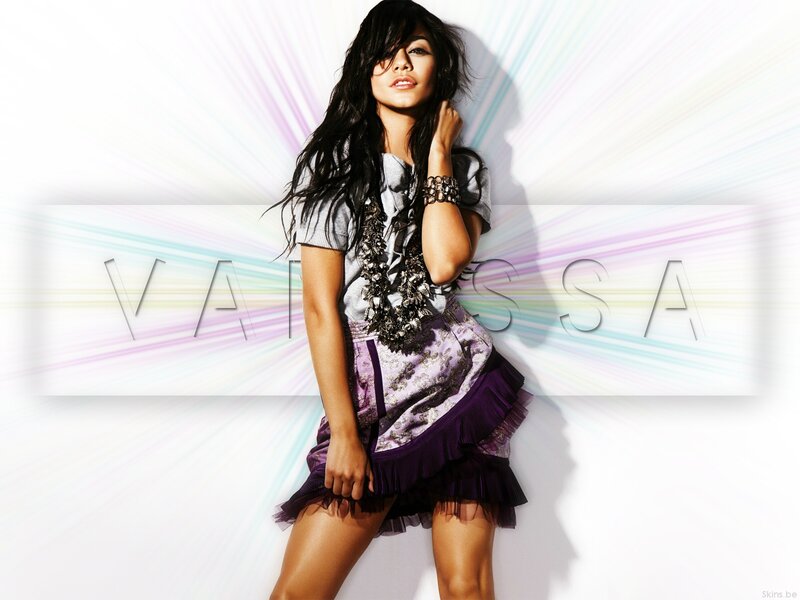 Vanessa Hudgens in purple dress