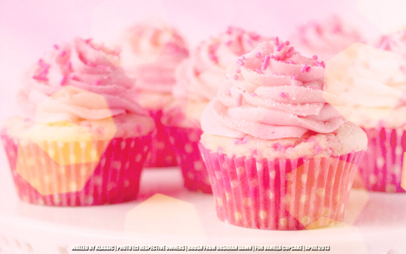 Vanilla Cupcakes with Pink Frosting