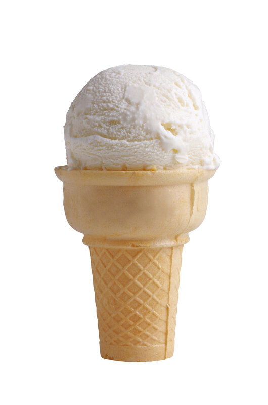 vanilla ice cream cone
