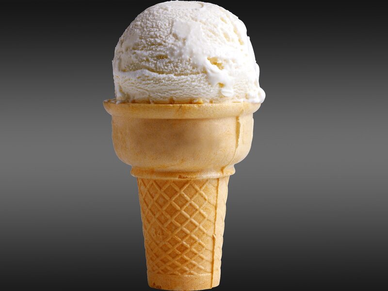 vanilla ice cream cone