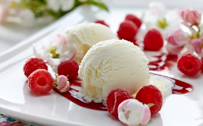 Vanilla Ice Cream Dessert — White