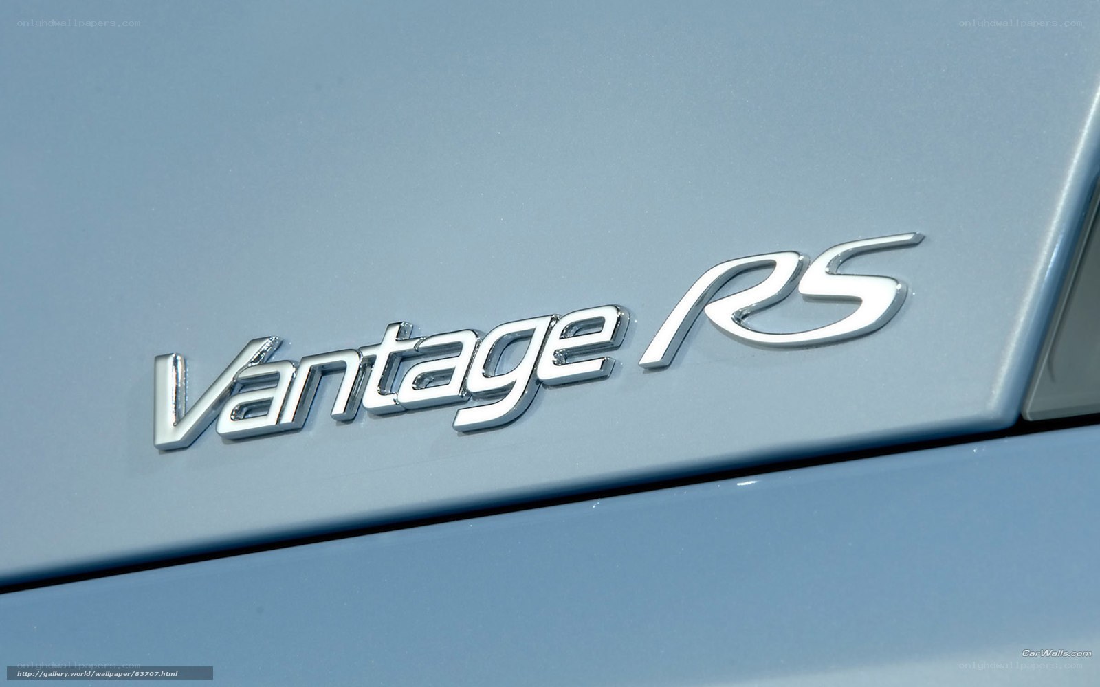 Vantage RS car badge