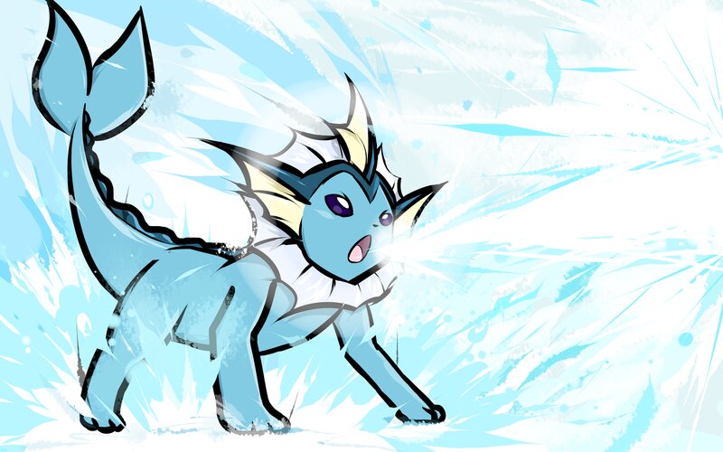 Vaporeon in Water — Blue