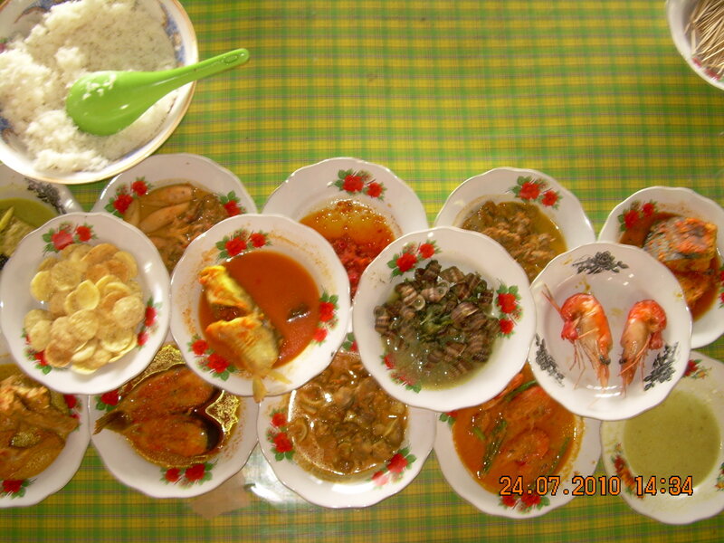 Variety of Dishes on Table