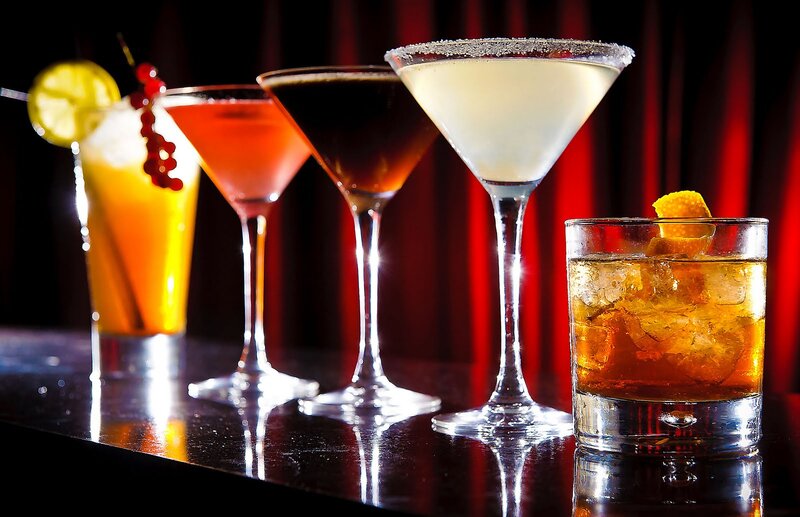 Various Cocktails on Bar