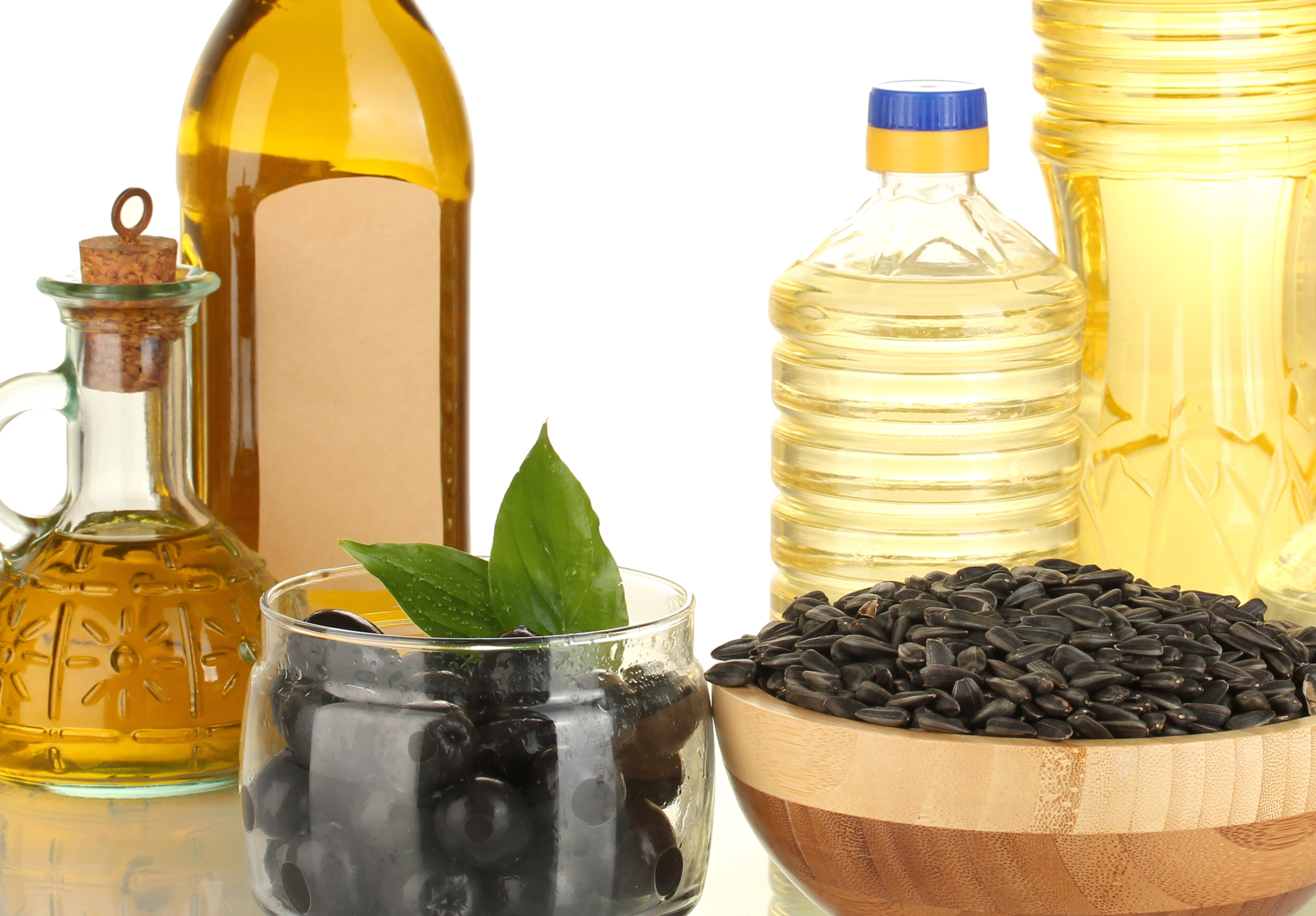 various cooking oils and seeds