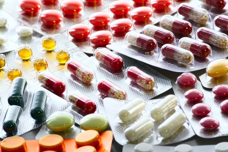 Various Pills in Blister Packs