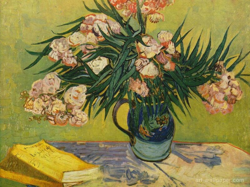 Vase with Flowers and Book