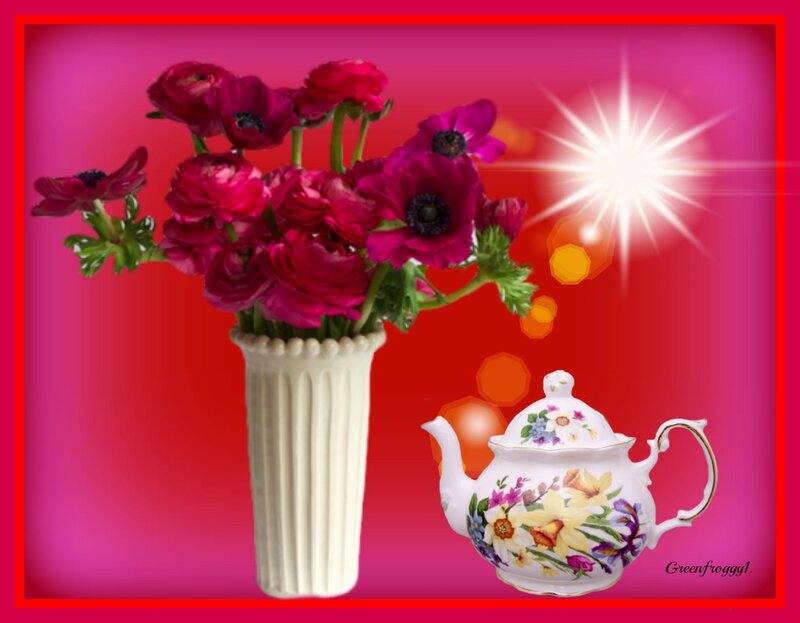 Vase with Flowers and Teapot