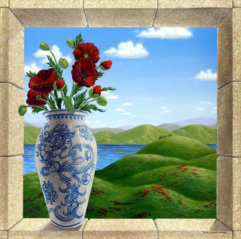 Vase with Red Flowers