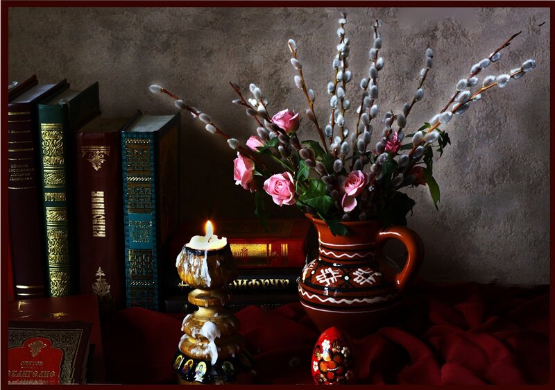 Vase with Willow Branches