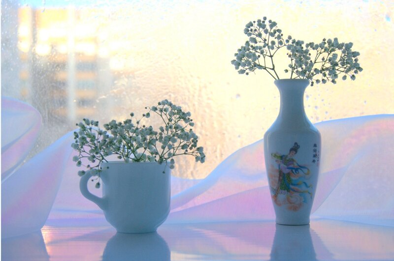 Vases with Baby's Breath