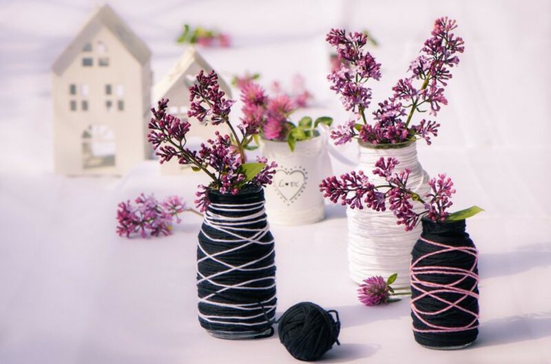 Vases with Lilac Flowers
