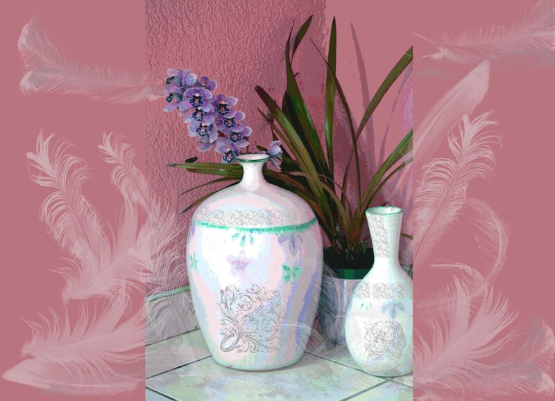 Vases with Orchid