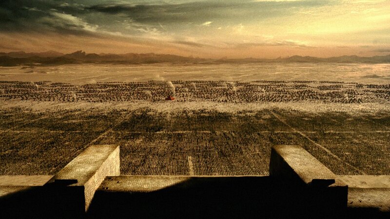 vast army on battlefield