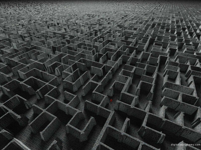 vast maze of stone corridors