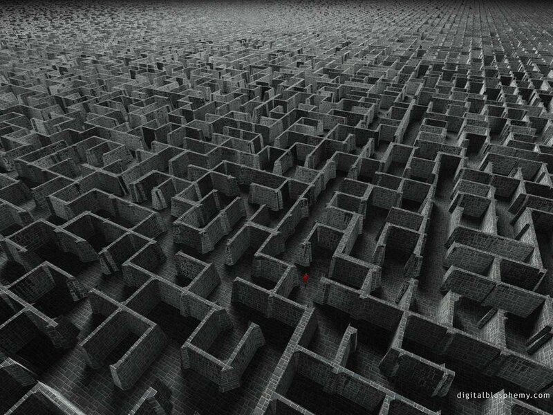 vast maze of stone corridors
